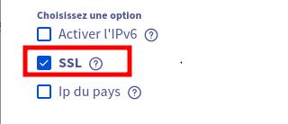 SSL activé